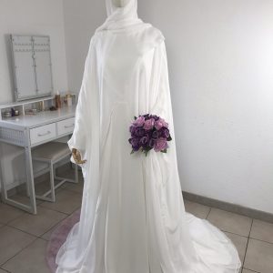 Robe de mariée modeste hijab islam France international - robe de mariée noura 3